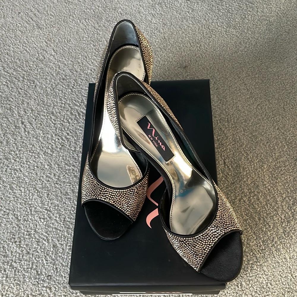 Nina gold heels
